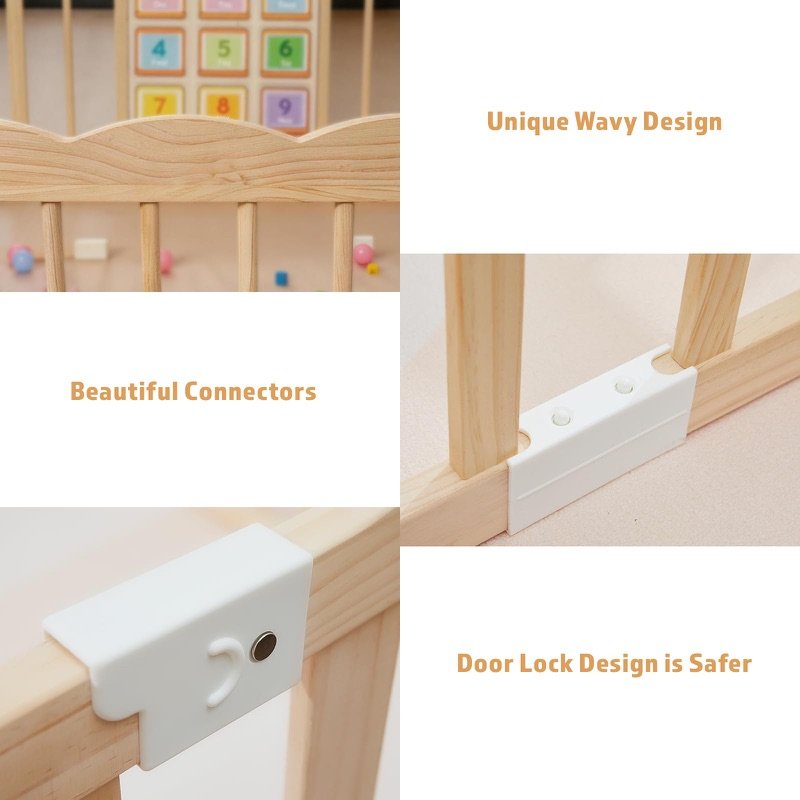 Eight panels clicked together without tools